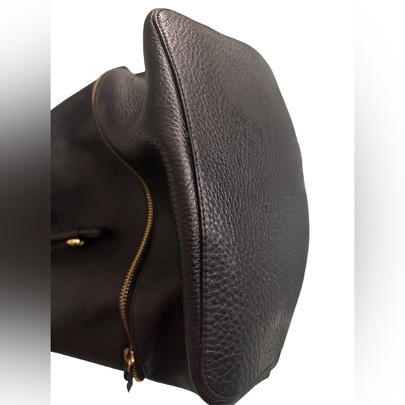 Tory Burch Black Leather Drawstring Bag - Picture 2 of 4